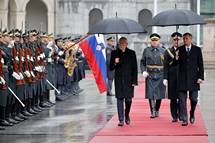 9. 12. 2022, Ljubljana – Predsednik Pahor še zadnjič gosti uradni obisk tujega državnika v Sloveniji - na njegovo povabilo je pri nas avstrijski predsednik Van der Bellen (Daniel Novakovič/STA)